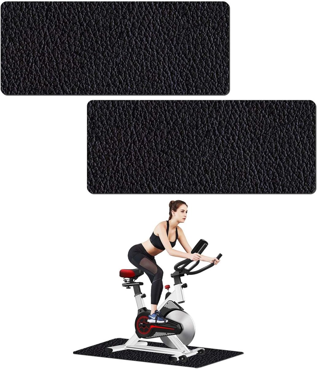 Vloerbescherming Mat - Fitness Onderlegger - Apparatuur Beschermen - Schokabsorberend Geluiddempend - 70x28cm - Zwart