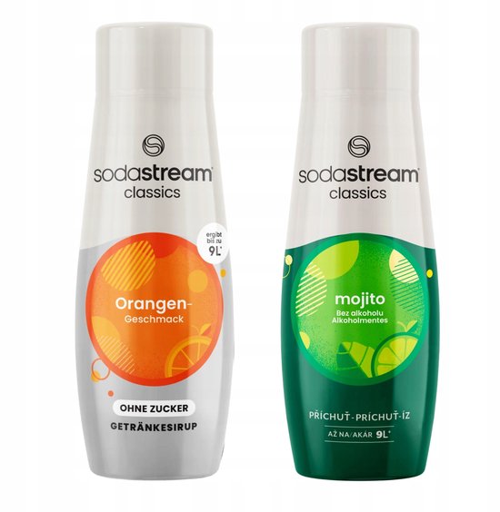 SodaStream Orange Zero en Mojito - Syrop Set - Zonder Suiker - 2 Smaken