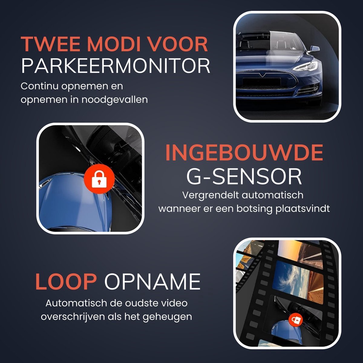 RedTiger T27 Spiegel Dashcam voor auto - Ultra 4K & 2,5K - 12 Inch thumbnail 6