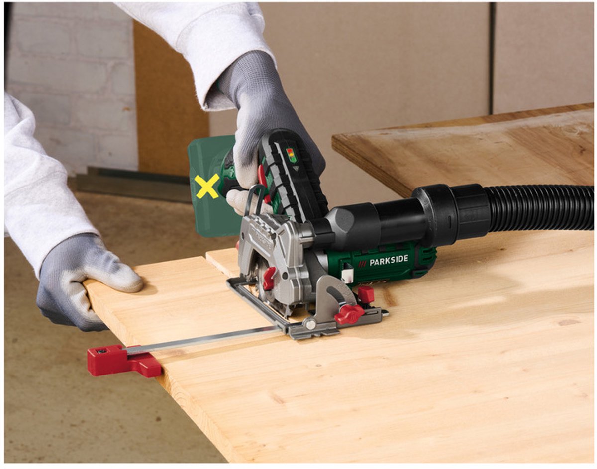 PARKSIDE Accu-handcirkelzaag 12V zonder accu - Toerental: 1400 tpm - Zaaghoek: 0–45° - Zaagdiepte: max. 26 mm (bij 0°) - Zaagblad: Ø85 x Ø15 mm - Exclusief accu en snellader – foto 4