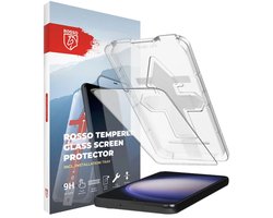 Rosso Screenprotector Geschikt voor Samsung Galaxy S23 | 9H Gehard Glas | Fingerprint & Case Friendly | Met Installatietray | Eenvoudige montage