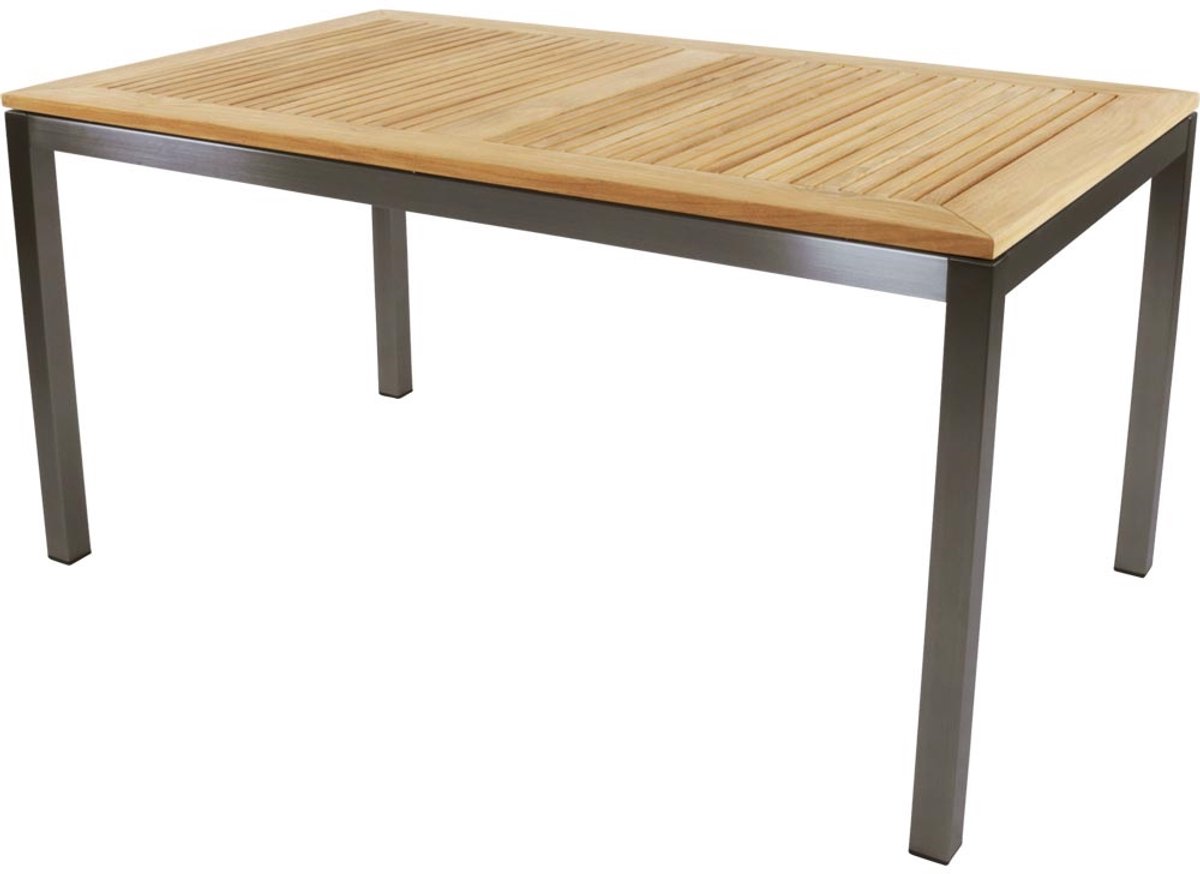 Lesli Living - Tuintafel Marmaris - Zwart - 152x90x76cm