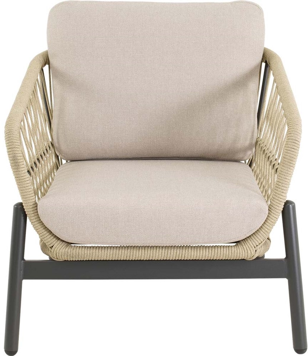 Lesli Living Canapé lounge Zavi - Beige - 163,5x83x72,5cm