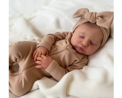 Sogiol® Reborn Baby Pop Meisje - 50 cm Slapende Pop met Stoffen Lichaam - Realistische Pasgeboren Baby Pop voor Kinderen - Vanaf 3 Jaar