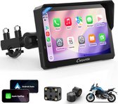 Carpuride W702 para Motocicleta, Pantalla Táctil Impermeable de 7