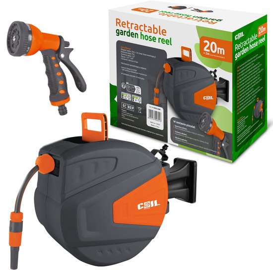 2 x tuinslanghouder, slanghouder voor tuin, kelder en schuur, wandhouder voor de
