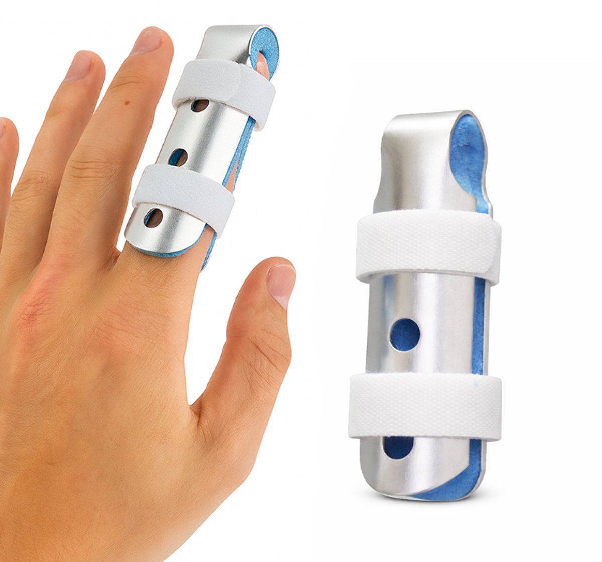 Aluminium Vingerspalk Maat M 7,5cm voor Triggerfinger Mallet Vingerspalk - Vingerbrace - Vingerspalken - Vinger Splint