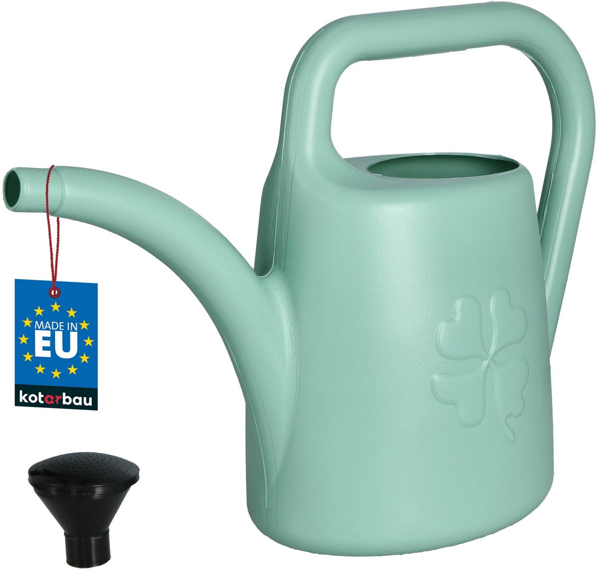 KOTARBAU® Gieter, Kunststof, 4,5 L, Salie, Plantengieter, Afneembare Broes, Voor Binnen En Buiten, Bloemengieter, Gieter voor Binnen, Ergonomisch Ontwerp