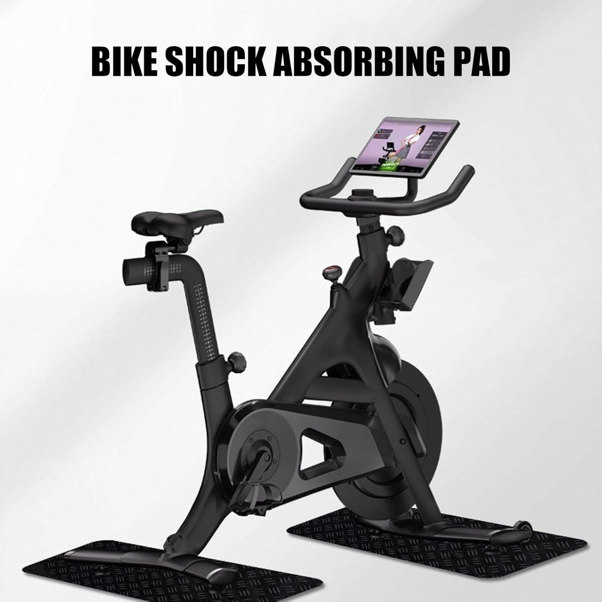 Fietstrainingsmat - Onderlegger Trainer - Vloer Beschermen - Opvouwbaar Ontwerp - 63 x 30 cm - Zwart