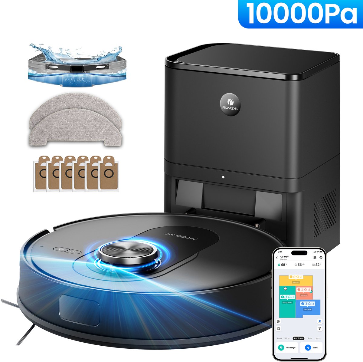 Proscenic Q8 Max Robotstofzuiger met - Proscenic - €189,99