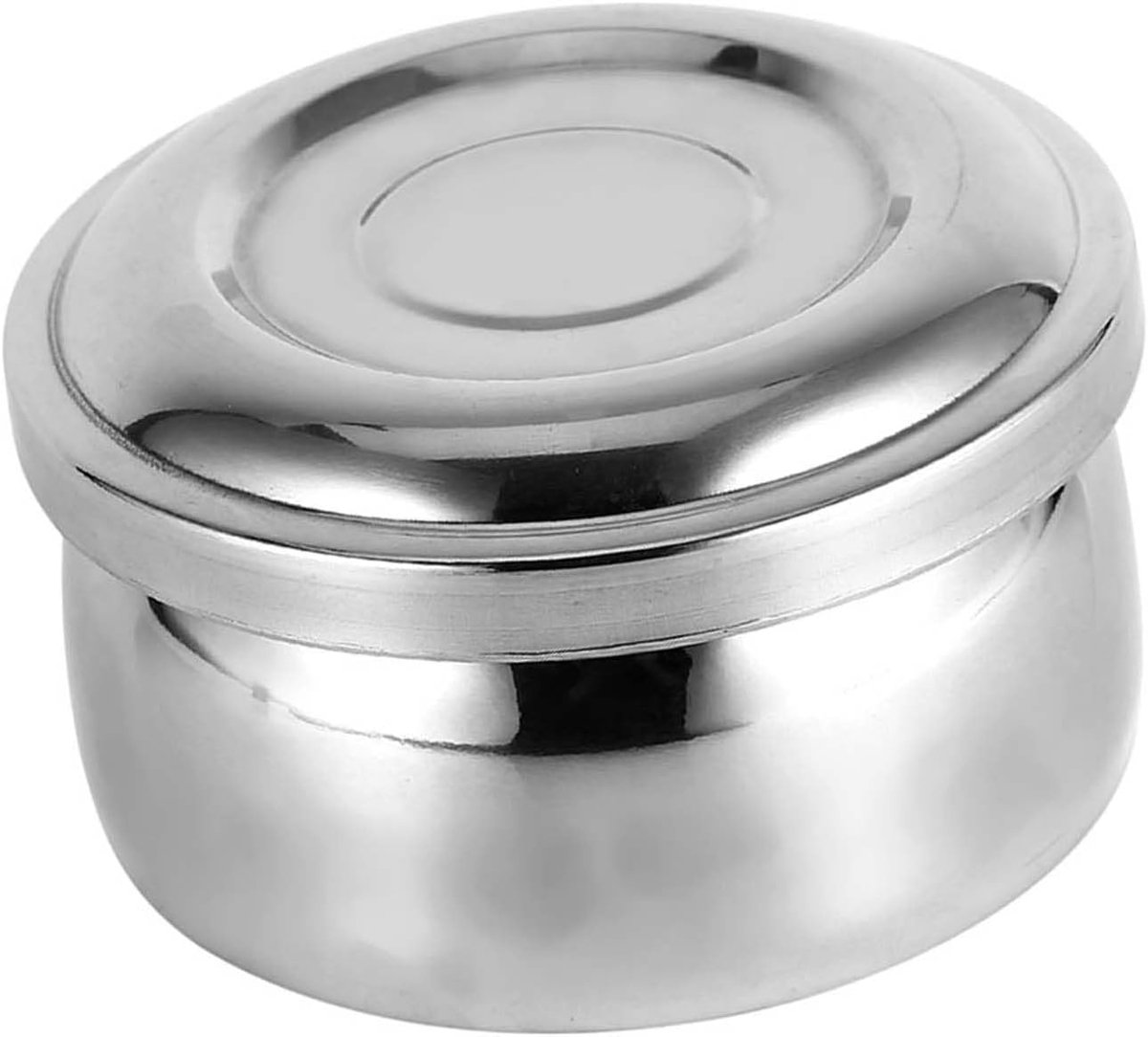 Scheerzeepkom - Scheerbeker - Nat Scheren - Met Deksel - 11cm Diameter - Zilver