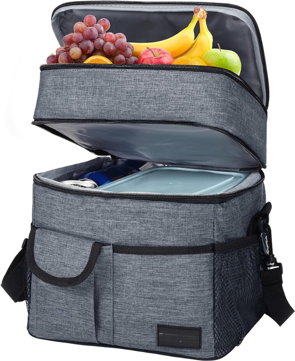 Picknicktas - Picknickmand - Lunchtas - Lunch Bag - Koeltas - Koelrugtas - Koelrugzak - Cooler Bag - Thermotas - Oxford - 17L - Grijs - van Imperatoris