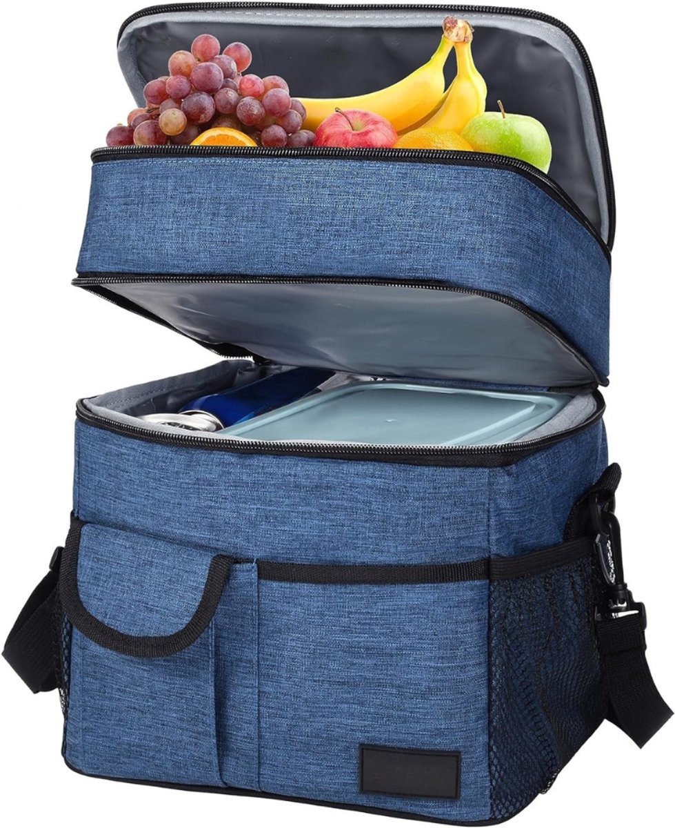 Picknicktas - Picknickmand - Lunchtas - Lunch Bag - Koeltas - Koelrugtas - Koelrugzak - Cooler Bag - Thermotas - Oxford - 17L - Donkerblauw - van Imperatoris