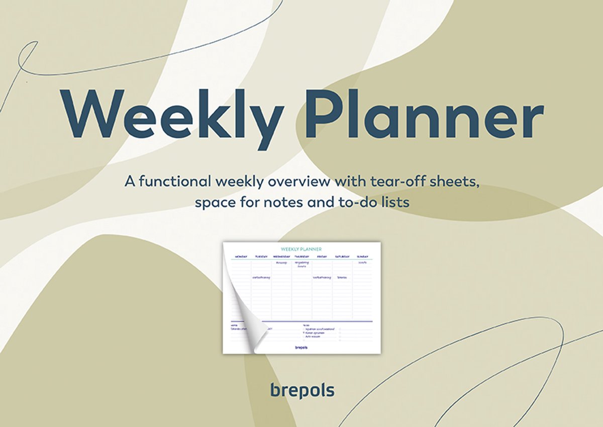 Brepols Weekly Planner [1.890] - Ongedateerd - Engels - 29.7 x 21 cm - Groen