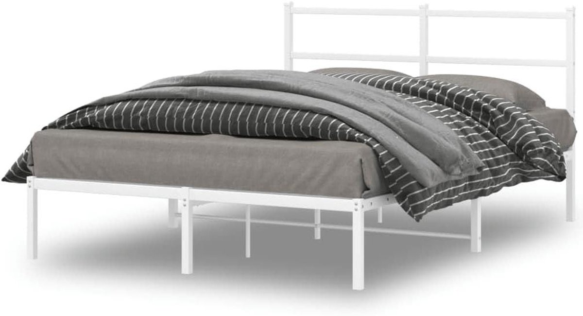 Metalen Bedframe - Ledikant Hoofdbord - Slaapkamer Inrichting - Robuuste Constructie - 140