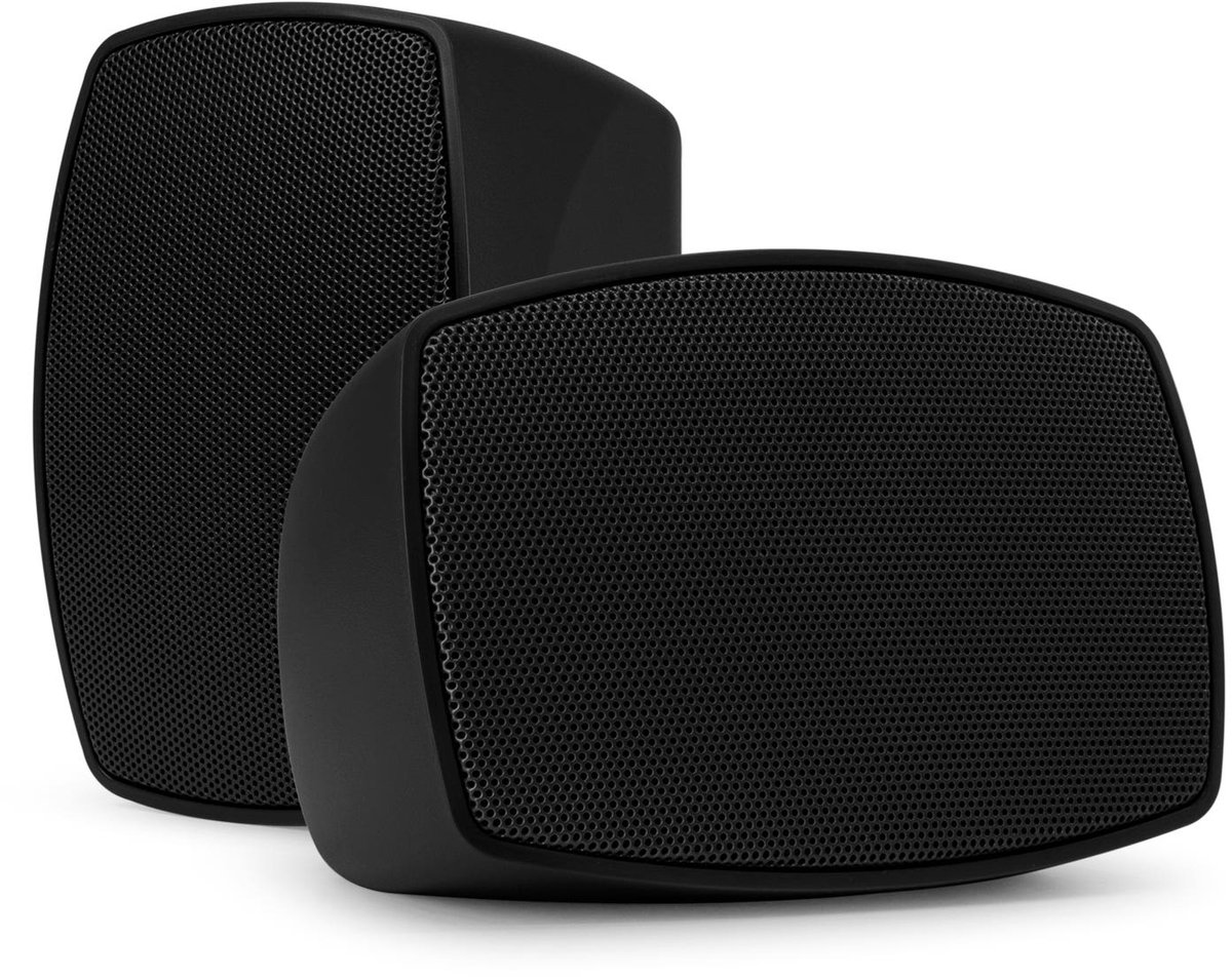 Power Dynamics complete buiten speaker set - 4x waterdichte mini speakers en 100V versterker - Zwart thumbnail 8