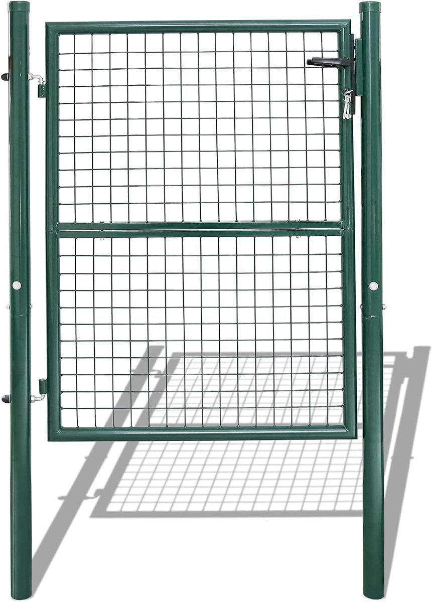 Tuinpoort Staal - Hekwerk Deur - Perceel Afbakenen - Verzinkt En Gepoedercoat - 125x100cm 