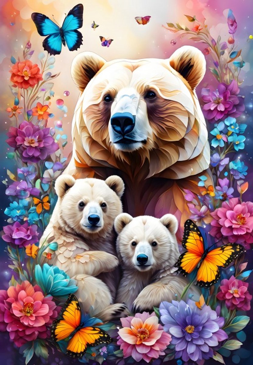 Alipson Puzzle legpuzzel beren - Maternal Love Collection - 1000 stukjes.