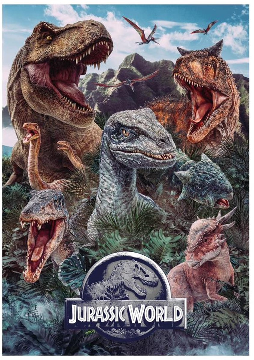 Dino Jurassic World puzzel - Dinosaurus legpuzzel 500 stukjes voor 3+ jaar