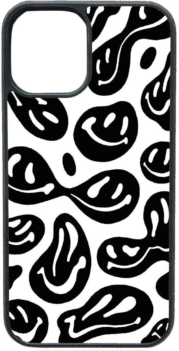 Telefoonhoesje - SMILEY BLACK AND WHITE - Iphone 17 Pro Max