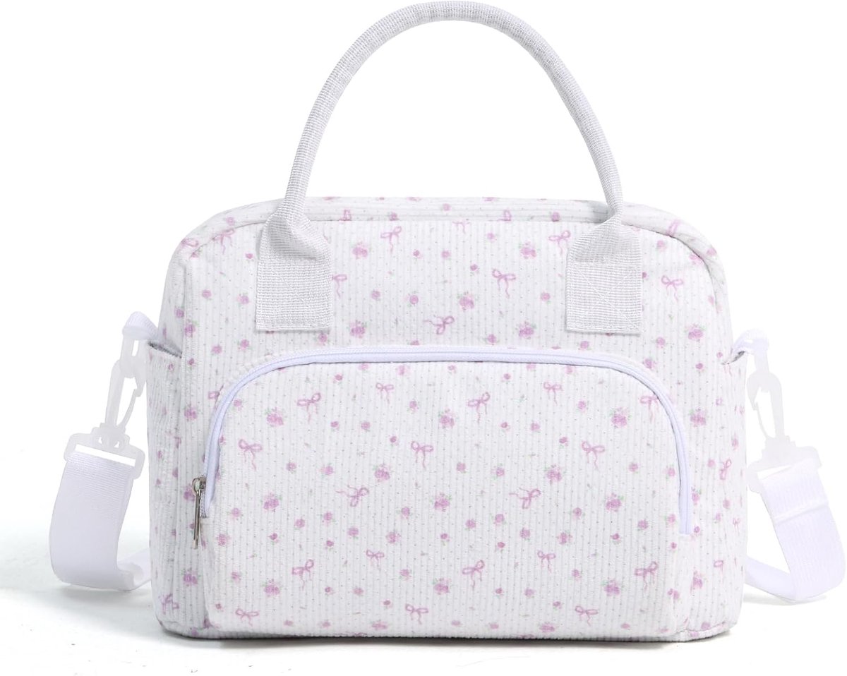 Picknicktas - Picknickmand - Lunchtas - Lunch Bag - Koeltas - Koelrugtas - Koelrugzak - Cooler Bag - Thermotas - Polyester - 12L - Violet Bloem - van Imperatoris