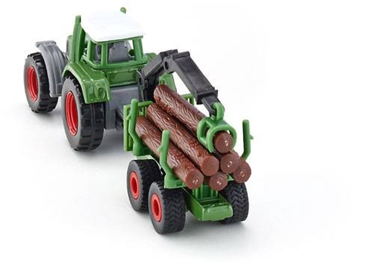 SIKU 1645, Fendt tractor met boomstam-aanhanger, metaal/kunststof — afbeelding 7
