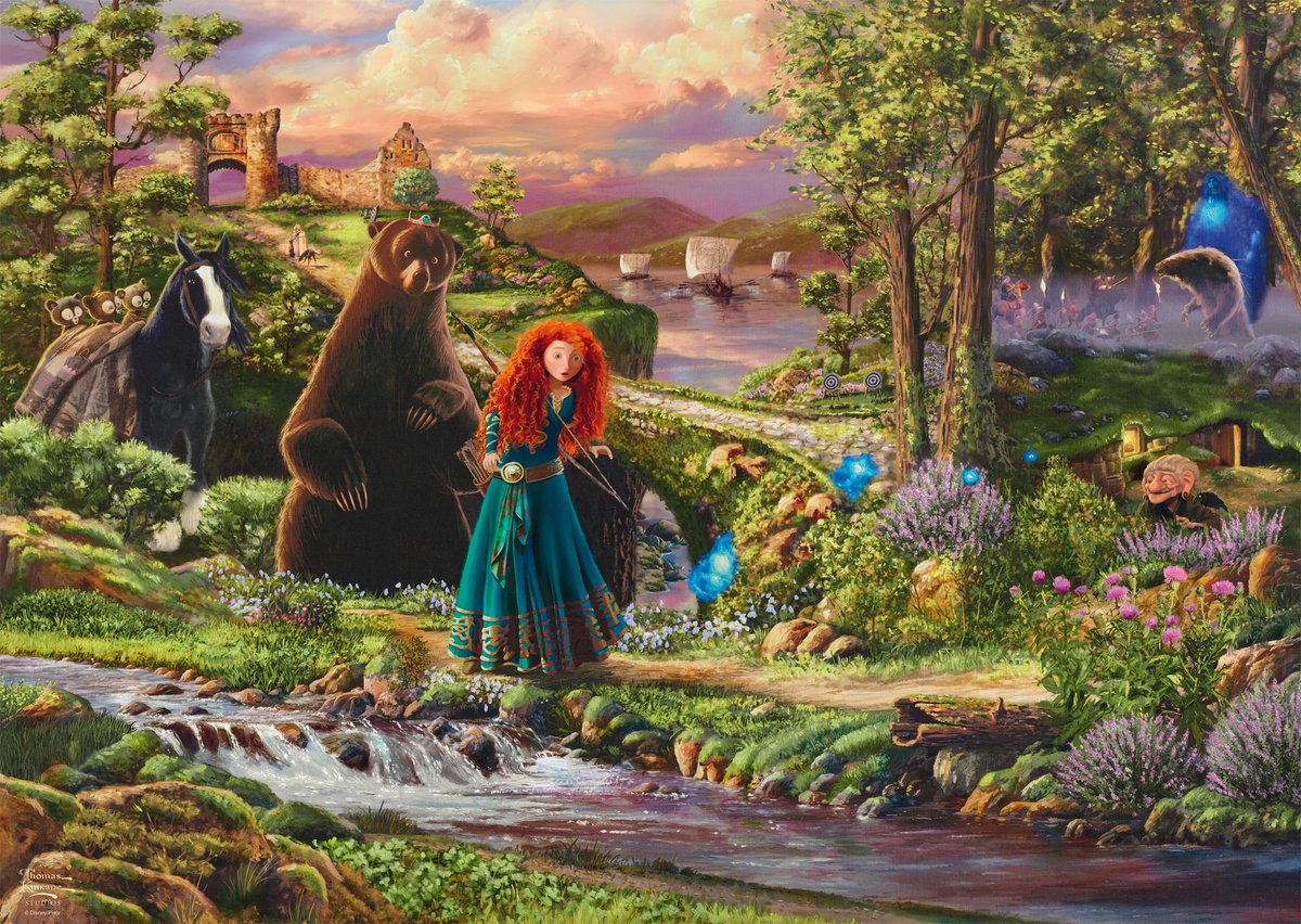 Schmidt puzzel Disney Brave Merida 1000 stukjes cartoon film.