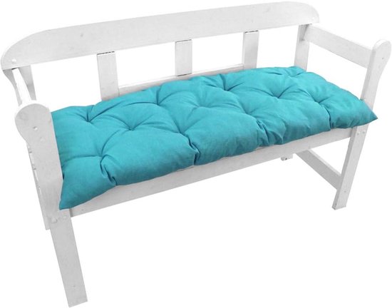 Hperu Tuinbankkussens Set 3 Stuks - Waterdicht Marineblauw, Lang Kussen 110cm + 2 Vierkante Kussens Voor Buiten En Terras