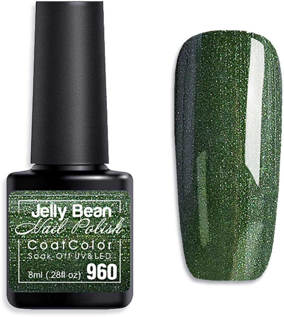 Jelly Bean Nail Polish Gel Nagellak New - Gellak - Forest Shimmer - Glitter - UV Nagellak 8ml