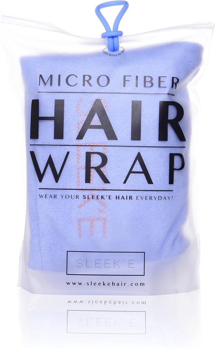 Microvezel Haarwikkel - Haarhanddoek Tulband - Haar Drogen - Ultra Absorberend Zacht - 26x10 Inch - Babyblauw