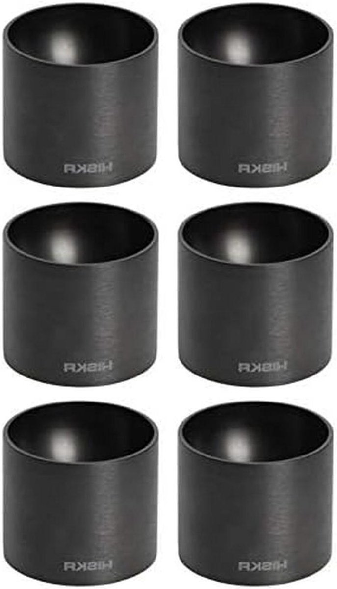 Eierdopjes Set - Zwarte Eierdopjes - Ontbijttafel - Mat Zwart Design - 6-Delig - Zwart