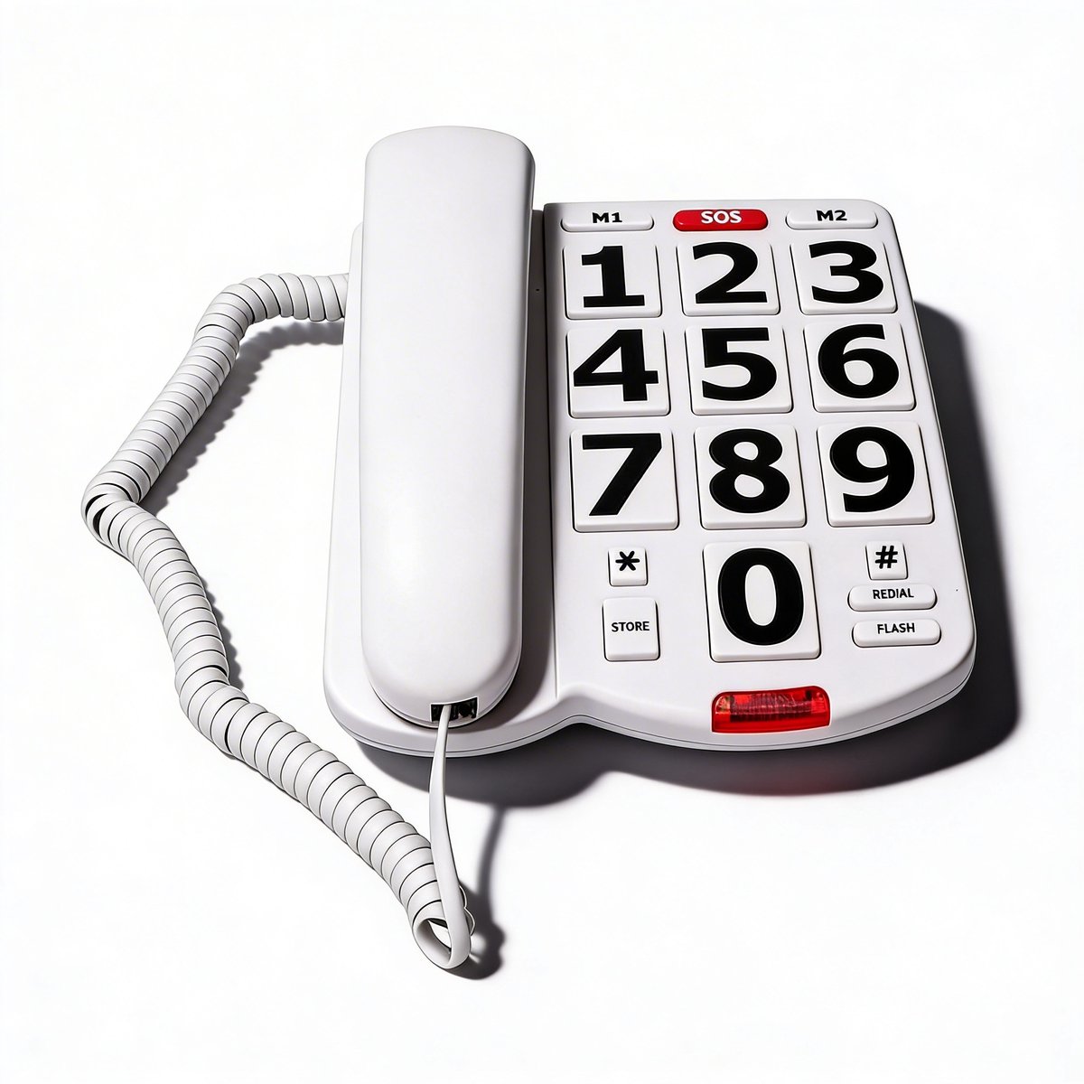 Senioren Telefoon SOS-Noodknop En SOS-Hanger Directe Hulp En Veilig Gebruik - Senioren Mobiele Telefoon Vaste Telefoon Met Grote Toetsen En Cijfers Luid Volume Voor Slechthorenden En Slechtzienden | Eenvoudige Bediening En Nummeropslag