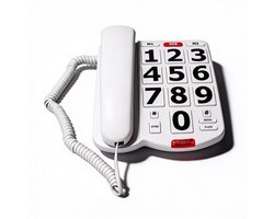 Senioren Telefoon SOS-Noodknop En SOS-Hanger Directe Hulp En Veilig Gebruik - Senioren Mobiele Telefoon Vaste Telefoon Met Grote Toetsen En Cijfers Luid Volume Voor Slechthorenden En Slechtzienden | Eenvoudige Bediening En Nummeropslag