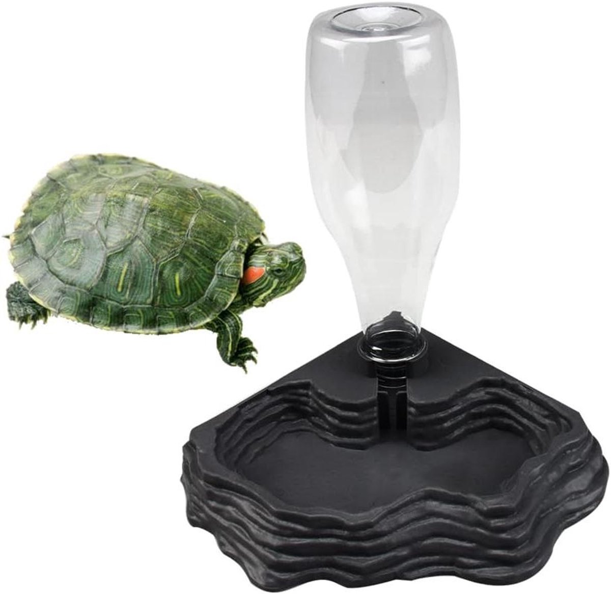 Reptielen Waterdispenser - Schildpad Drinkbak - Automatisch Voeden - Steen Imitatie Design - 150 x 205 mm - Willekeurig