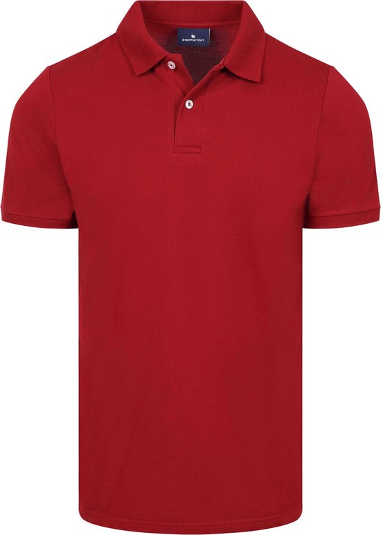 Steppin' Out Polo Piqué bordeaux - Maat M - Heren - Polo shirt Heren met Korte mouw