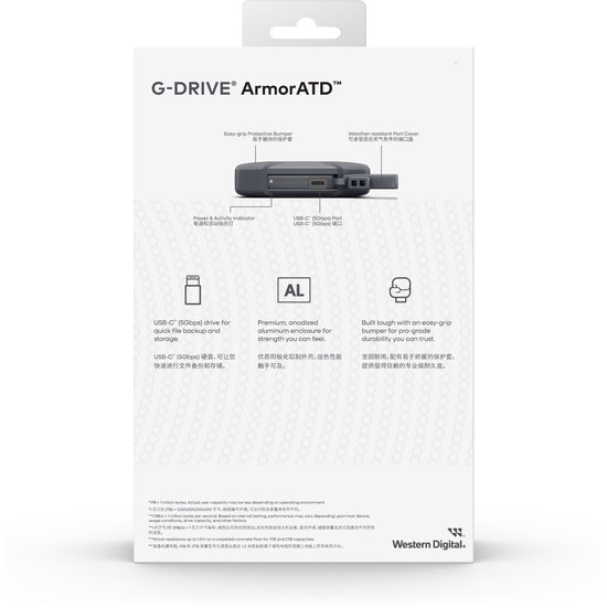 SanDisk Professional G-Drive ArmorATD - Externe harde schijf - 2TB - Space grijs van Merkloos — afbeelding 4