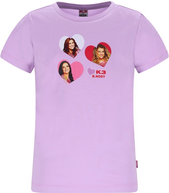B.Nosy K3 T-Shirt lila Y604-5409 - maat 158-164