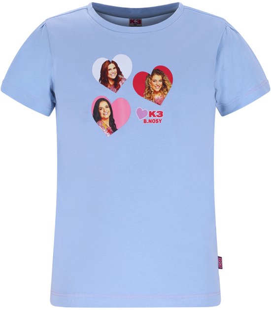 B.Nosy K3 T-Shirt blauw Y604-5409 - maat 134-140