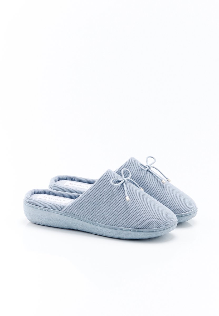 Damart - Muiltjes omsluitend ribfluweel - Dames - Blauw - 39