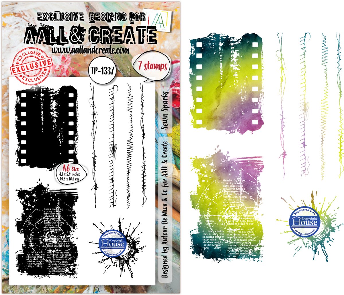 Aall & Create clearstamp A6 - Sewn sparks
