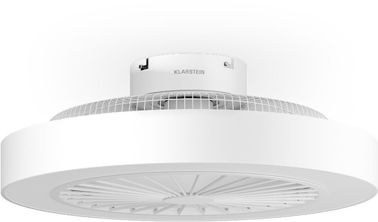 Klarstein ZenBreeze plafondventilator 48 cm met dimbare LED verlichting, stille DC-motor, 6 snelheden, app & spraakbediening