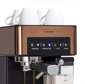 Klarstein Koffiemachine Espresso Pistonmachine met Melkopschuimer, 1,8 L Mini Espressomachine met Piston, 20 Bar Compacte RVS , 1350 W Koffiemachine voor Cappuccino, Latte en Espresso - Stoompijpje Touch LED - Coffee Machine