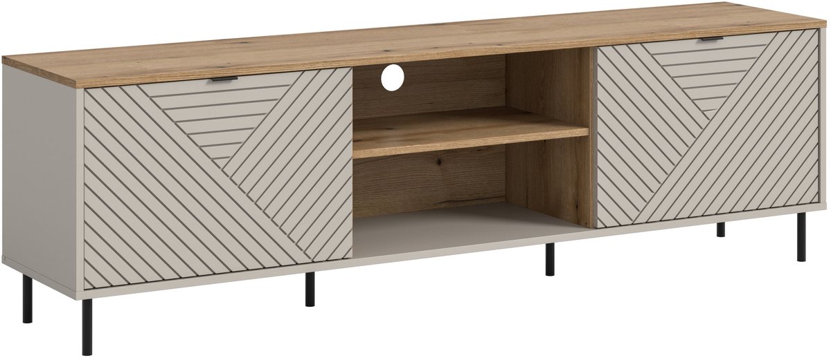 Xonox.Home TV-meubel Campus kasjmierlook B/H/D: 184x55x40 cm imitatie kasjmier