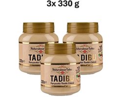 Tadibu Premium Hazelnootpasta met Stukjes 3x 330g – 35% Hazelnoten | Glutenvrij | Zonder Toevoegingen