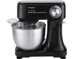 Heinner Keukenmachine 600W – 3,5L RVS Mengkom – 12 Snelheden – Pulse-functie – Planetaire Mixer – Zwart – Inclusief Klopper, Kneedhaak