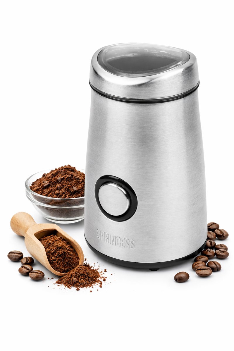 Princess Koffiemolen RVS Deluxe zilver - Hot Item!