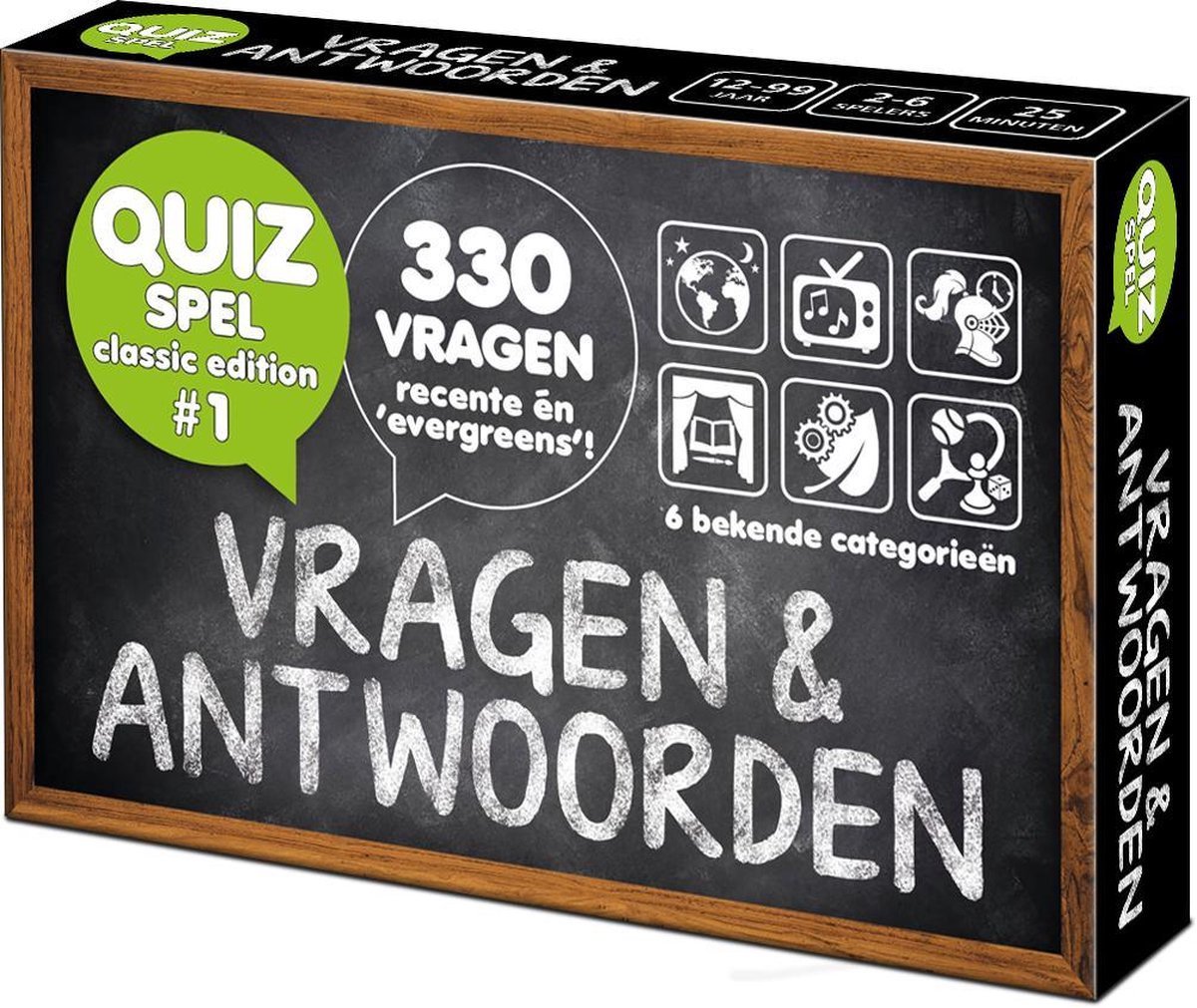 Vragen & Antwoorden #1 - Kaartspel - Pocketformaat Trivia Quiz en Aanvulset / Uitbreiding - 330 NIEUWE NEDERLANDSE VRAGEN!