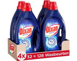 Dixan Gel Universal - Vloeibaar Wasmiddel - Voor Alle Kleuren Was - Betrouwbare Reiniging - 4 x 33 Wasbeurten - Voordeelverpakking