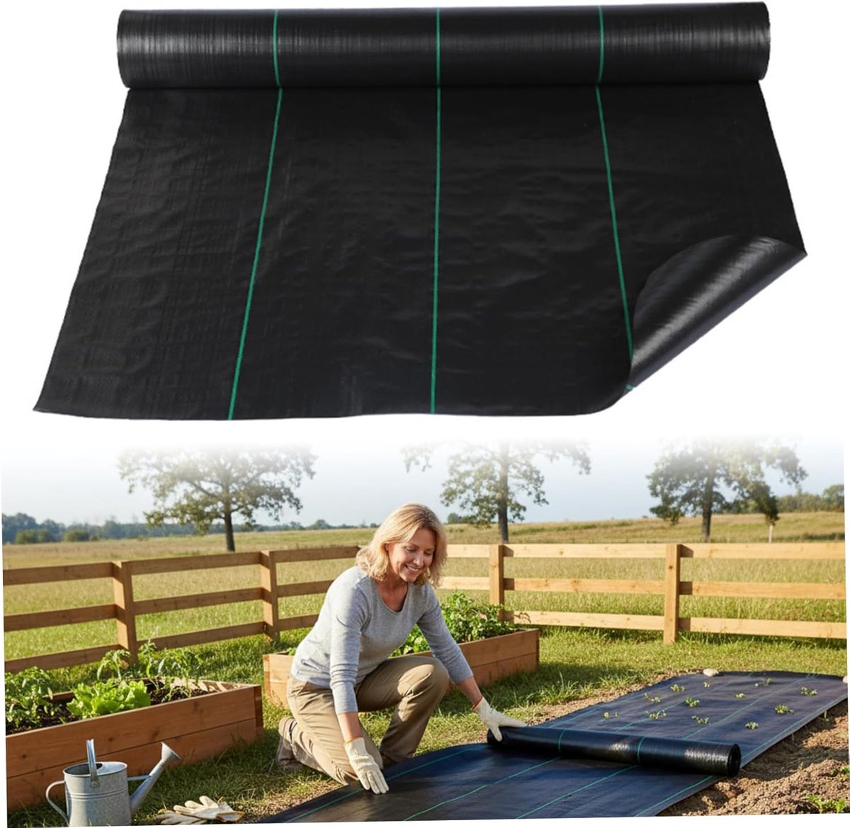 Geotextiel Bodemdoek - Onkruidvrij Doek - Tuin Oprit - Heavy Duty Geweven - 1x20 Meter - Zwart
