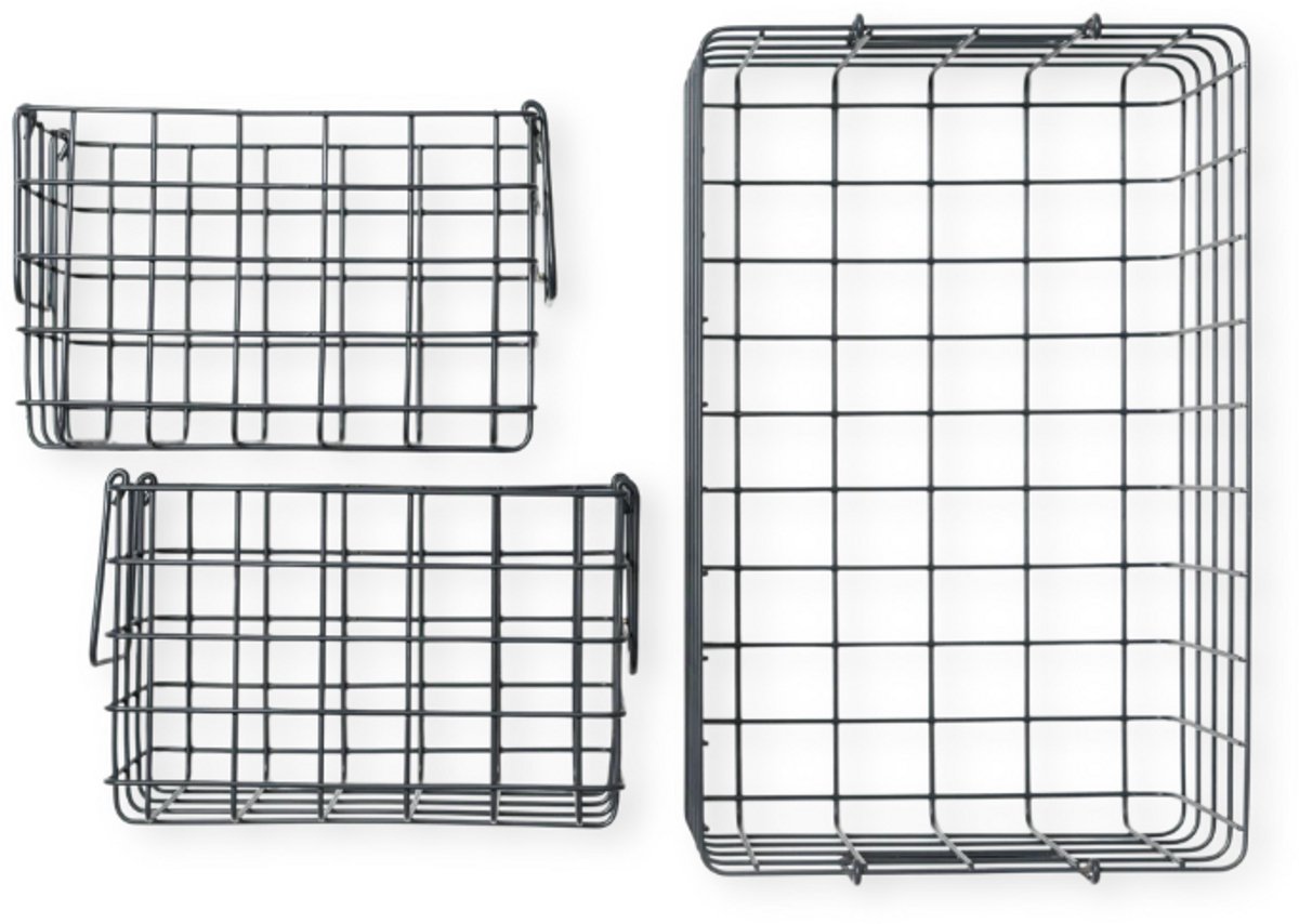 Mustard - Baskets - Manden - Set van 3 - Slate